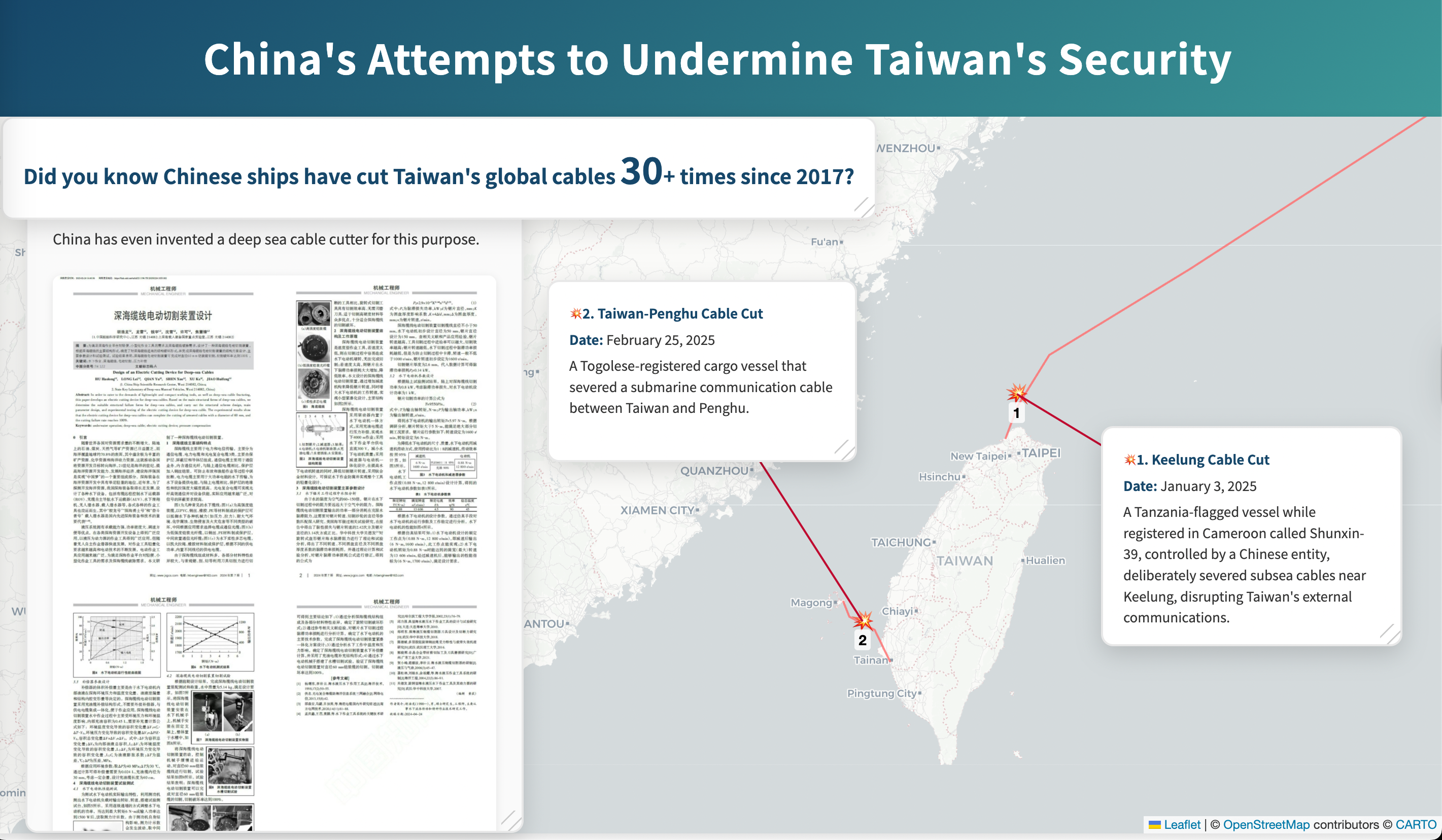 Screenshot of Taiwan Security Visualization 2