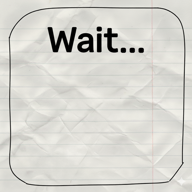 A piece of lined paper with a black text